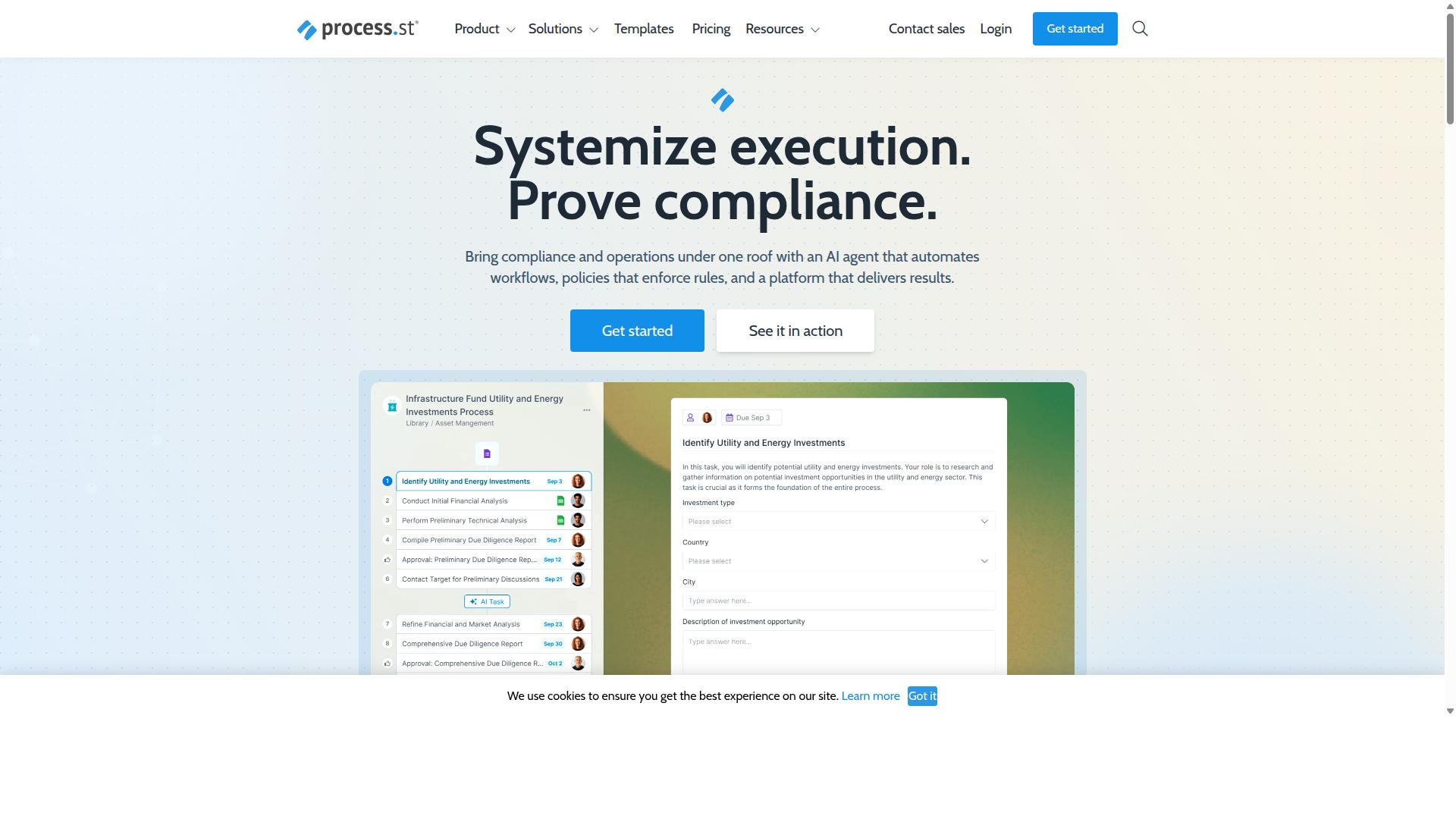 Process Street for Enterprise Governance website